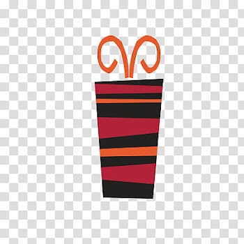 Halloween Mega, red and black gift box illustration transparent background PNG clipart