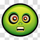 Halloween Mega, round green monster transparent background PNG clipart