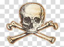 Halloween Mega, skull on two bones illustration transparent background PNG clipart