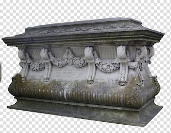 Halloween Mega, white embossed floral concrete monument transparent background PNG clipart