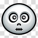 Halloween Mega, white skull illustration transparent background PNG clipart