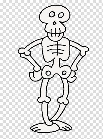 Halloween MichellEditions, skeleton sketch transparent background PNG clipart