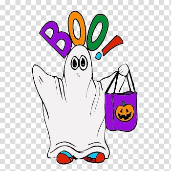 Halloween MichellEditions, white ghost illsutration transparent background PNG clipart