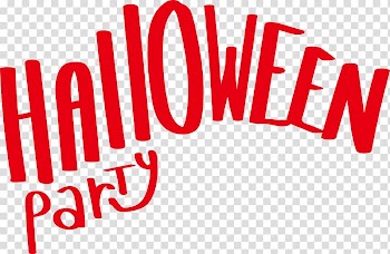 Halloween Microsoft Word , Red Halloween party art words transparent background PNG clipart
