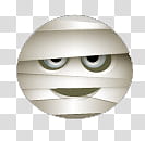 Halloween, mummy face icon transparent background PNG clipart