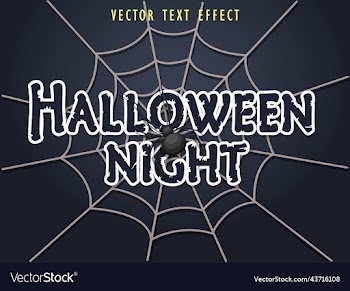 halloween night text effects editable text style