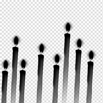 HALLOWEEN O, black candle illustrations transparent background PNG clipart
