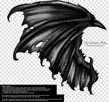 HALLOWEEN O, black wings illustration transparent background PNG clipart