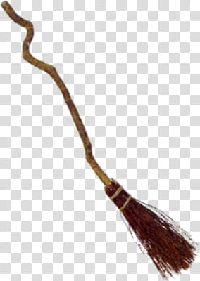 HALLOWEEN O, brown broom stick transparent background PNG clipart