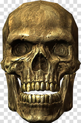 HALLOWEEN O, brown skull transparent background PNG clipart