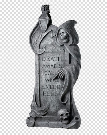 HALLOWEEN O, grey tombstone illustration transparent background PNG clipart