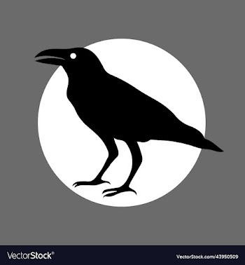halloween of a black crow as sticker