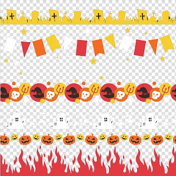 Halloween Party , 6 Halloween decorations design material transparent background PNG clipart