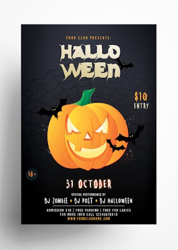 Halloween Party – Download Free PSD Flyer Template
