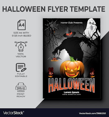 halloween party flyer design