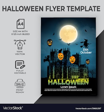 halloween party flyer design