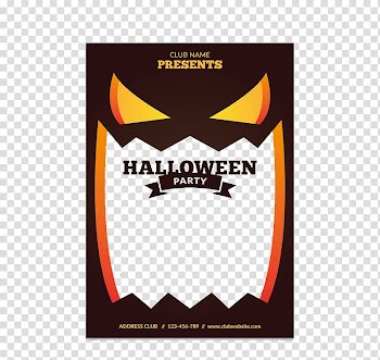 Halloween Party Flyer Poster, Halloween party transparent background PNG clipart
