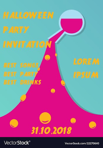 Halloween party invitation halloween party scary vector image