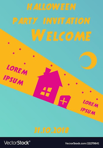 Halloween party invitation halloween party scary vector image