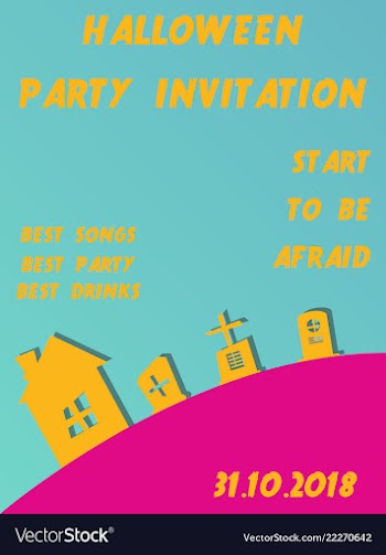Halloween party invitation halloween party scary vector image