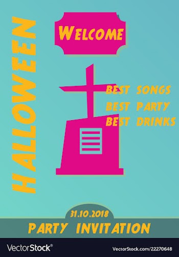Halloween party invitation halloween party scary vector image