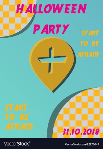 Halloween party invitation halloween party scary vector image