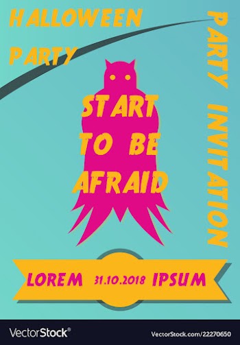 Halloween party invitation halloween party scary vector image