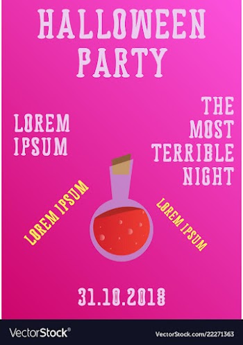Halloween party invitation halloween party scary vector image
