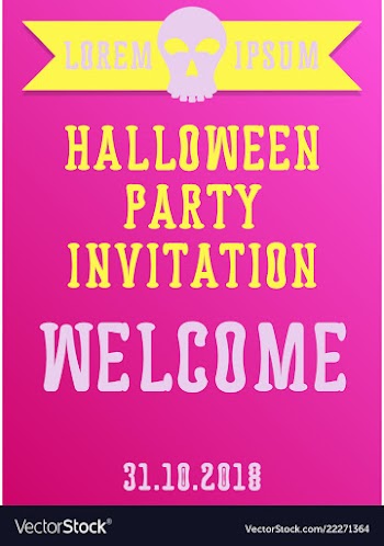 Halloween party invitation halloween party scary vector image