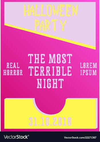 Halloween party invitation halloween party scary vector image