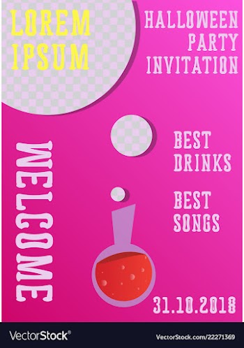Halloween party invitation halloween party scary vector image