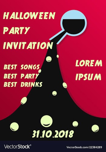 Halloween party invitation halloween party scary vector image