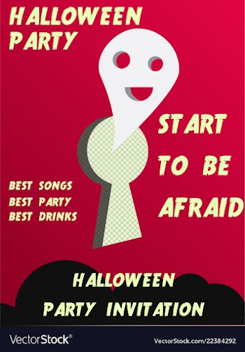 Halloween party invitation halloween party scary vector image