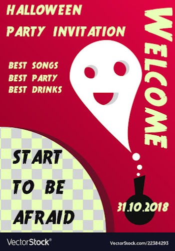 Halloween party invitation halloween party scary vector image