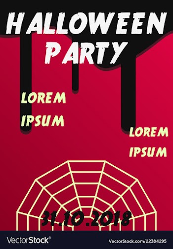 Halloween party invitation halloween party scary vector image