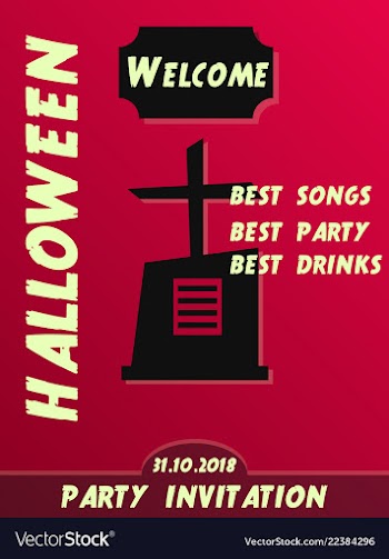 Halloween party invitation halloween party scary vector image