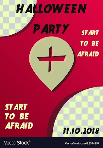 Halloween party invitation halloween party scary vector image