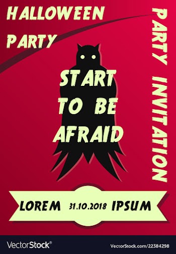 Halloween party invitation halloween party scary vector image
