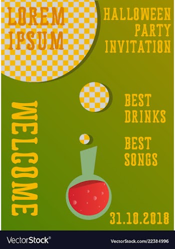 Halloween party invitation halloween party scary vector image
