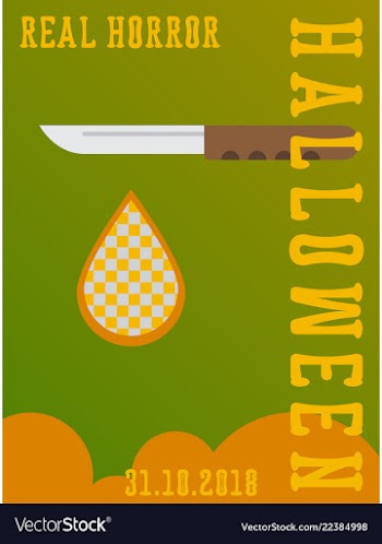 Halloween party invitation halloween party scary vector image