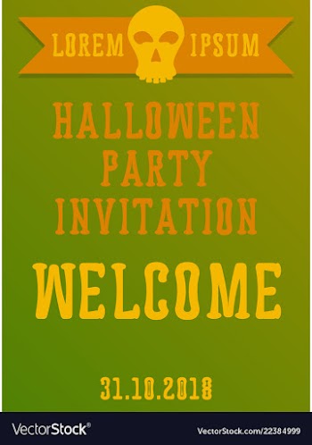 Halloween party invitation halloween party scary vector image