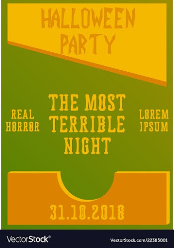 Halloween party invitation halloween party scary vector image