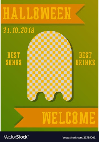 Halloween party invitation halloween party scary vector image