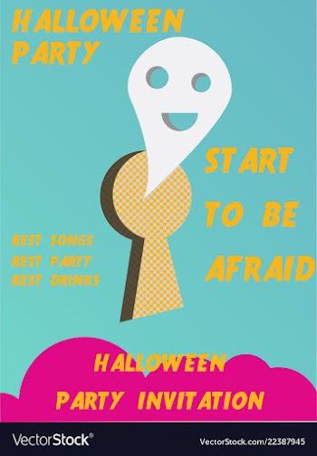 Halloween party invitation halloween party scary vector image