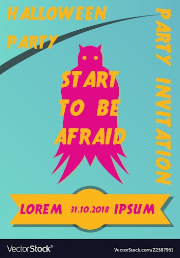 Halloween party invitation halloween party scary vector image