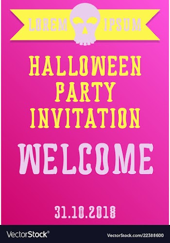 Halloween party invitation halloween party scary vector image