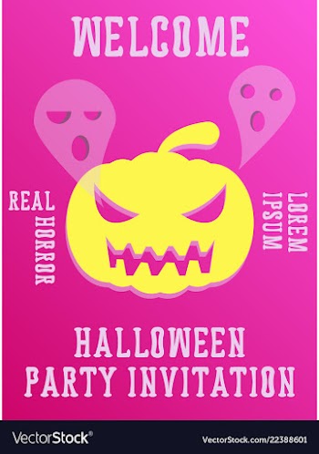 Halloween party invitation halloween party scary vector image