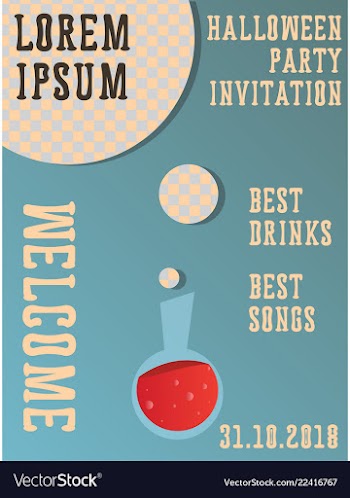 Halloween party invitation halloween party scary vector image