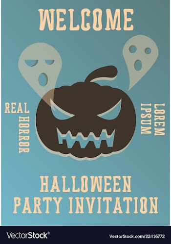 Halloween party invitation halloween party scary vector image