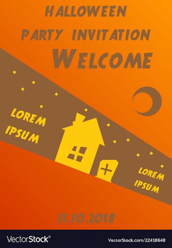 Halloween party invitation halloween party scary vector image